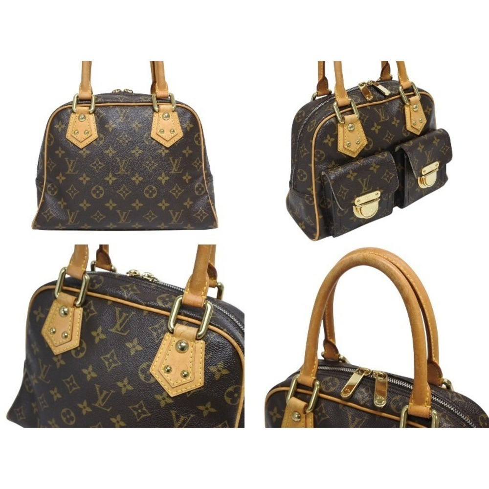 LOUIS VUITTON Manhattan Handbag Natural Leather Brown - Picture 3 of 7